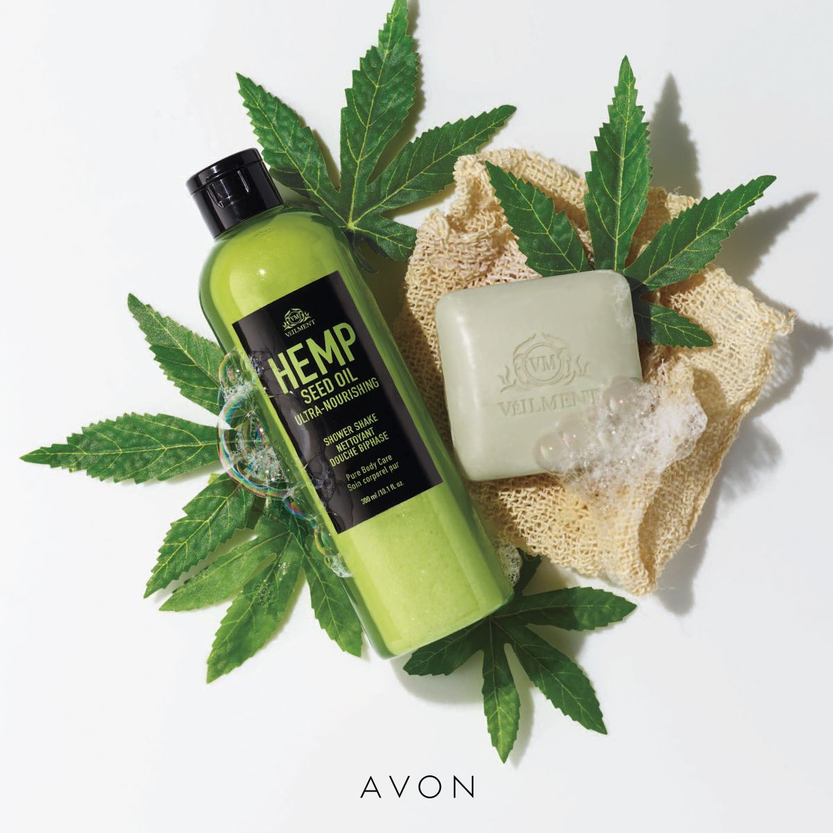 Elevate your body care routine with a creamy shower shake infused with ultra-nourishing hemp…