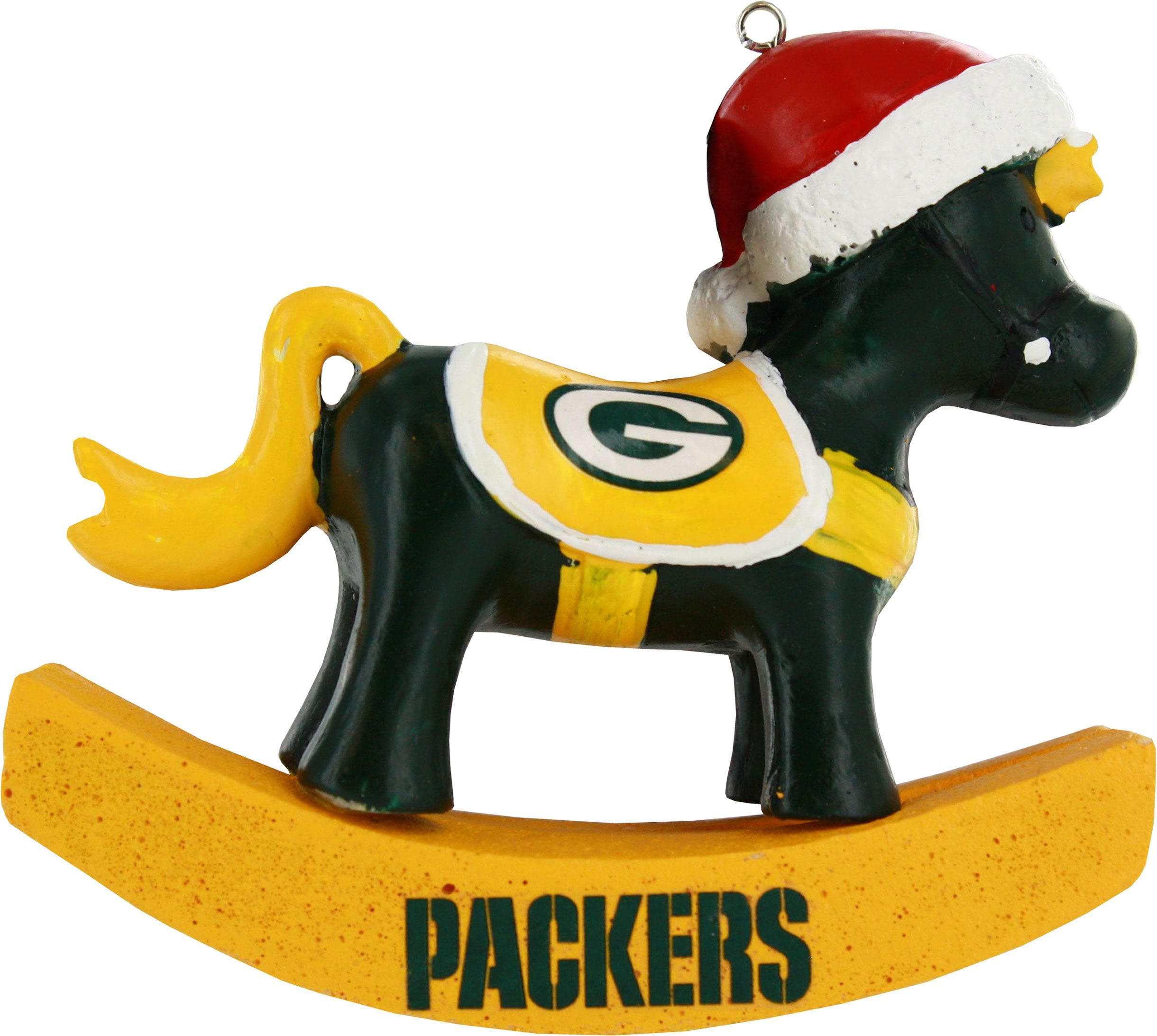 Green Bay Packers Resin Rocking Horse Ornament