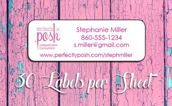 Personalized Perfectly Posh CATALOG or Address LABELS, Home Parties – J & S Graphics