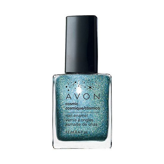 Avon Cosmic Nail Enamel in Celestial ($6) is a scintillating shade of blue that…