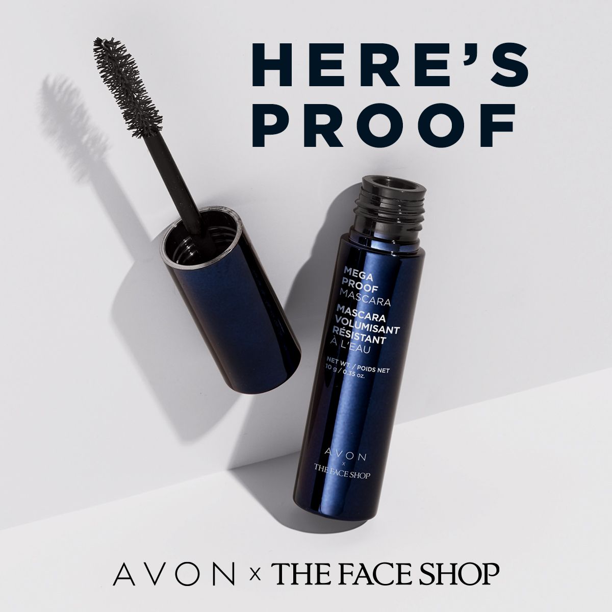 Waterproof volume + length + curl, all-in-one! #Avon #TheFaceShop #MakeUp #Mascara #Eyes