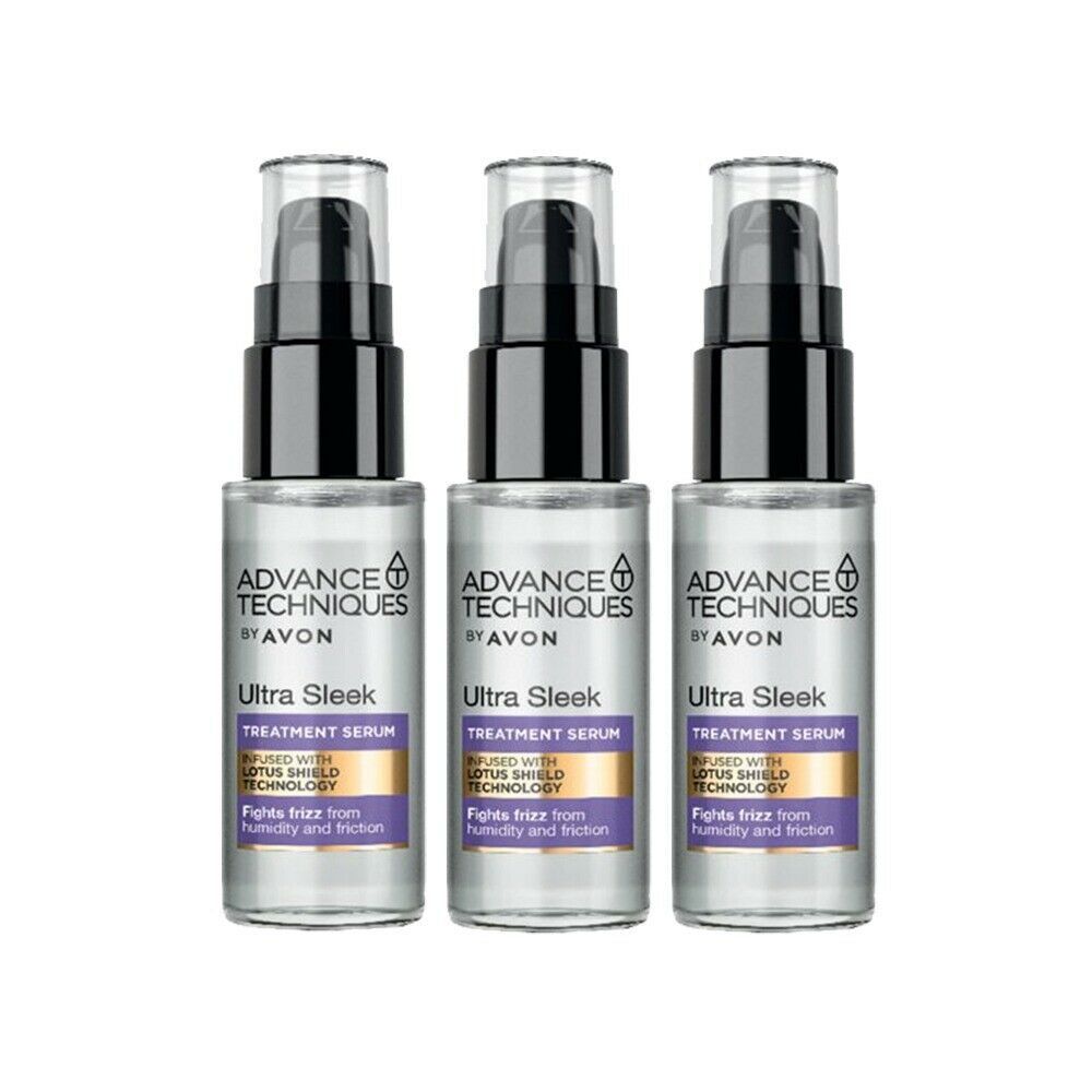 Avon Advance Techniques Ultra Sleek Hair Treatment Serum- 1 Fl Oz X 3 Ct