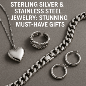 Generate a high-quality, relevant image prompt for an article about: Sterling Silver & Stainless Ste